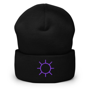 Violet Sun Cuffed Beanie