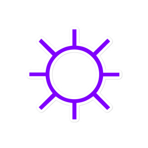 Violet Sun Sticker