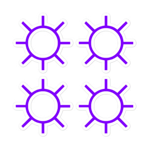 Violet Sun Sticker - Multiple